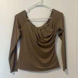 Brown/Tan A&F Blouse